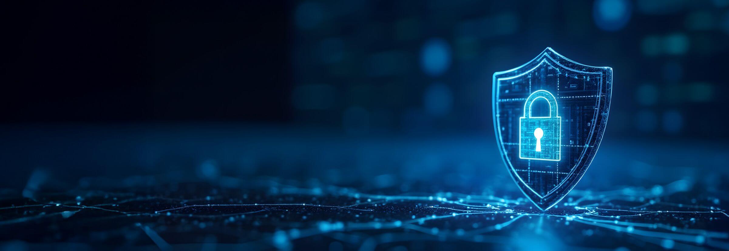 Locked Shield Blue Glowing