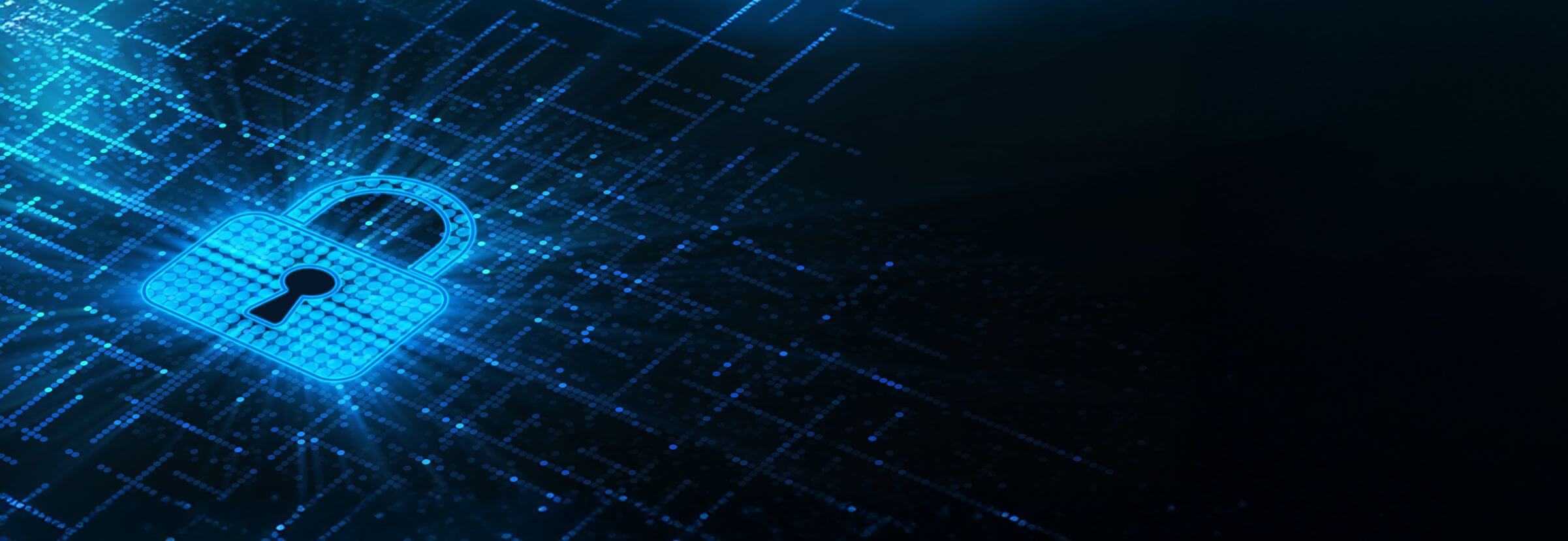 Locked Shield Blue Glowing